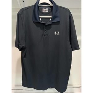 Under Armour Heat Gear‎ Men's Black Polo Size Large